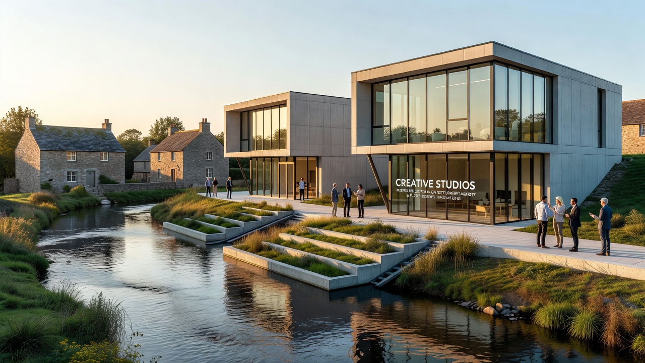 Creative Studios Overlooking Creekside Prompt Examination of Settlement History and Flood Defense Advances