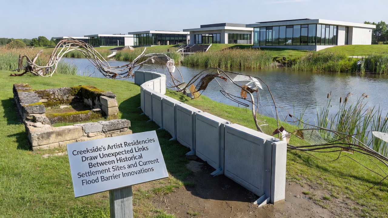 Artist Residencies in Creekside Reveal Ties Between Ancient Settlements and Today's Flood Protection Advances